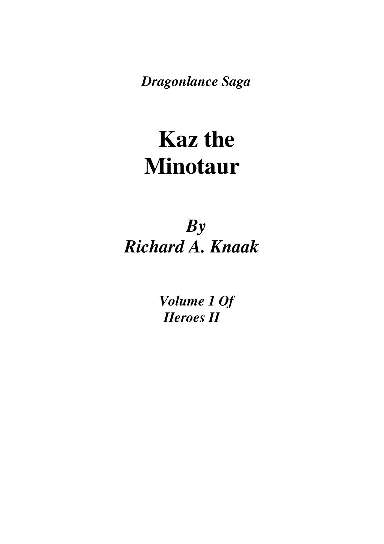 Kaz the Minotaur