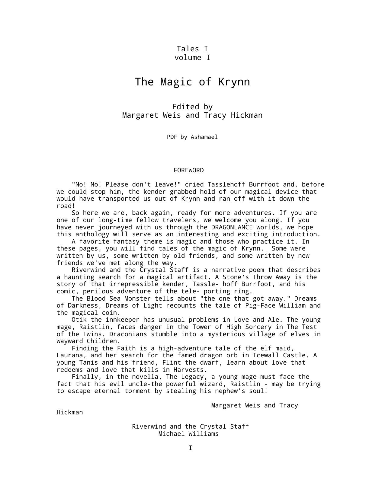 The Magic of Krynn